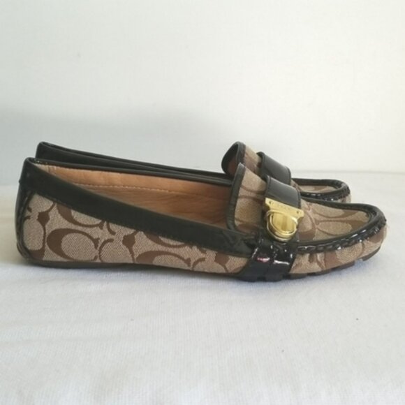 Coach Pauleen Loafer Signature Canvas Patent Size 7 - Picture 3 of 10